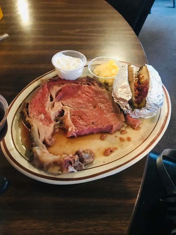 Prime Rib and Baked Potato